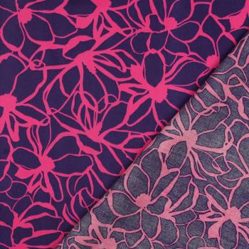 Baumwoll-Satin "Magnolia" von Nerida Hansen in Purple/Pink